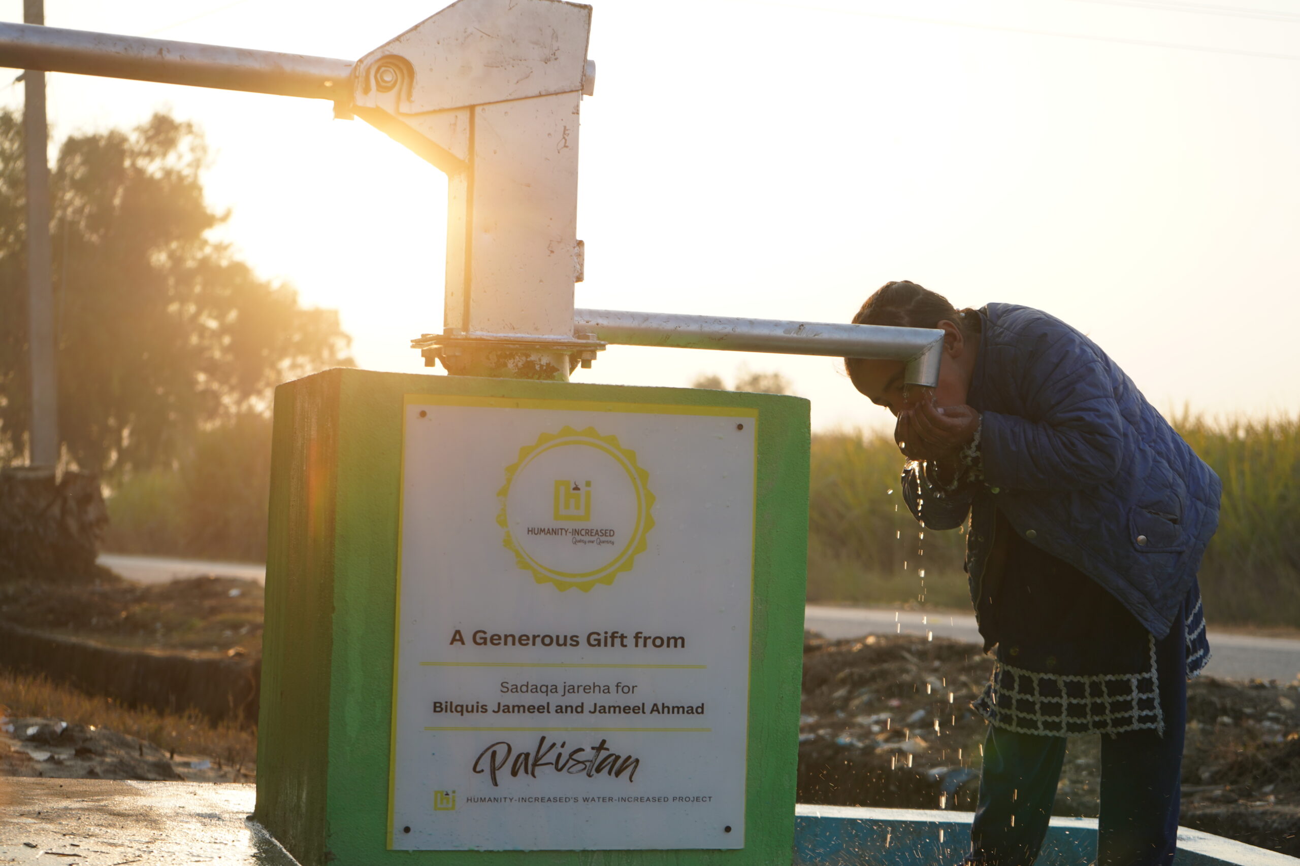 Boy in Pakistan with Water wells